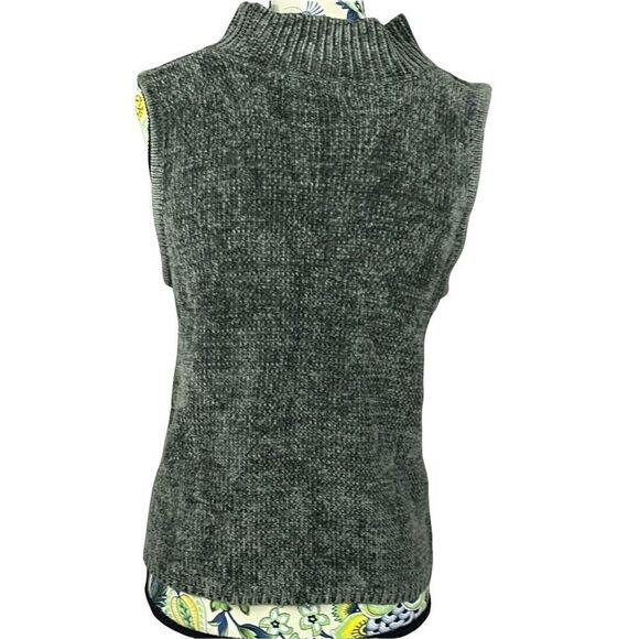 NoMi Olive Green Sleeveless Chenille Sweater/Sweater Vest Size M Vintage - Picture 2 of 2